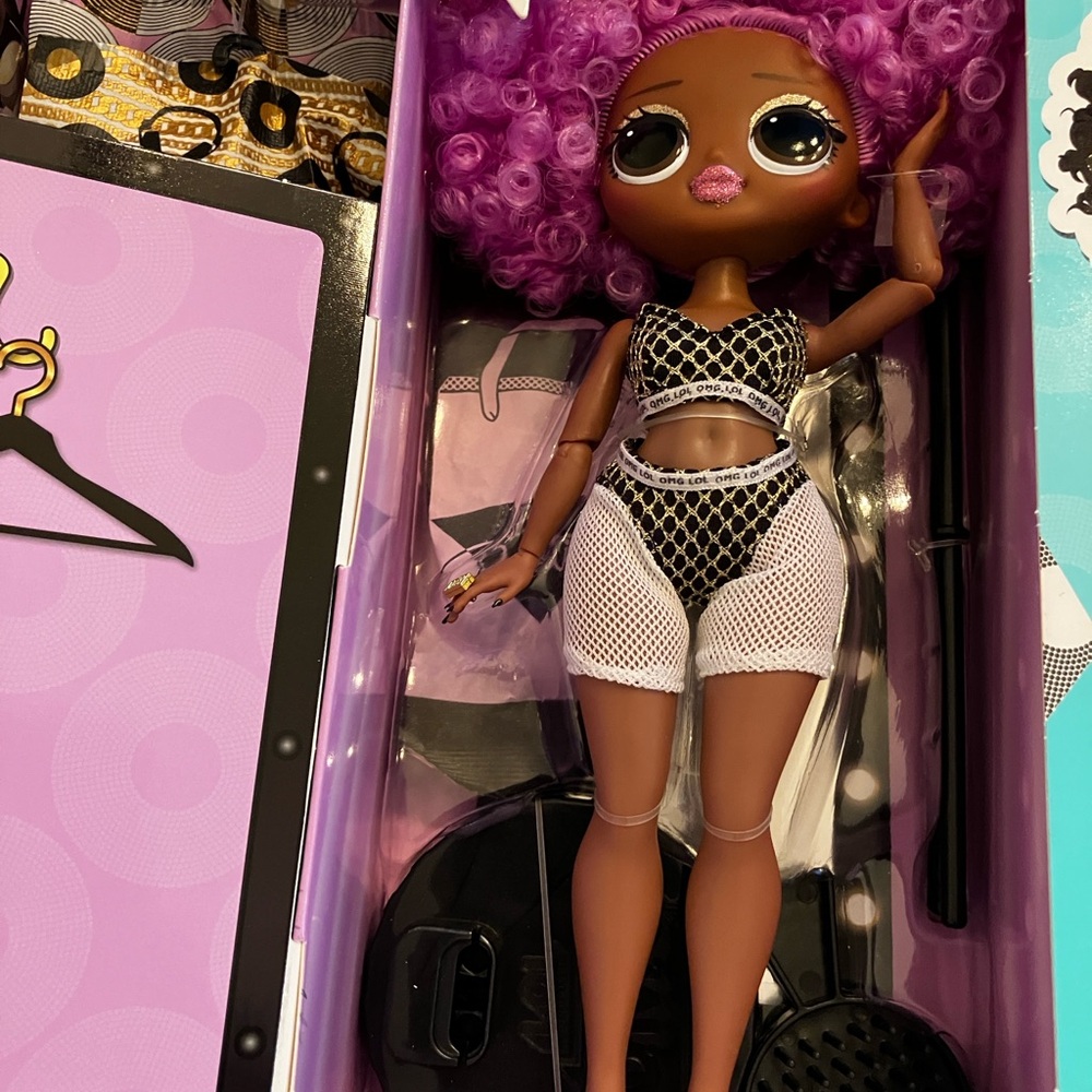 LOL 24kt DJ Purple Curly Hair Fashion Doll